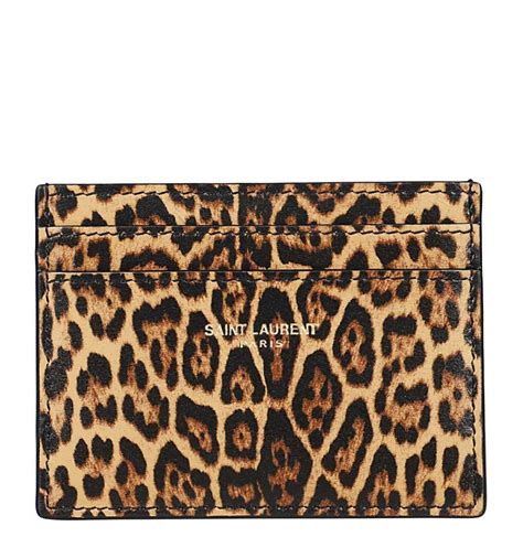 leopard print ysl card holder|ysl wallet st laurent.